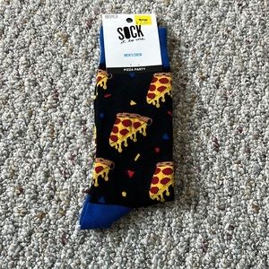 NWT Pizza black and blue dress socks men’s size 7-13 women’s size 8.5-14.5